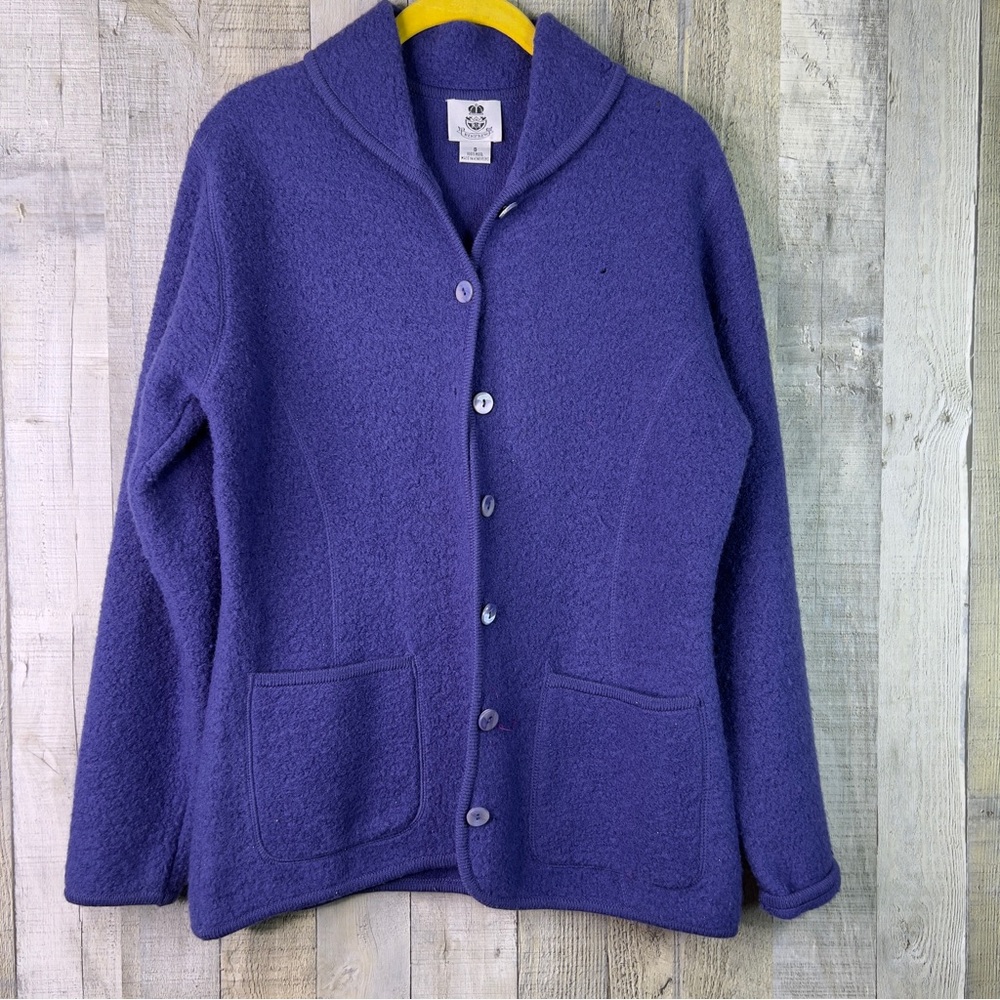 Renfrew Small 100% Wool Vintage Button Front Cardigan Sweater (Flaw has holes)